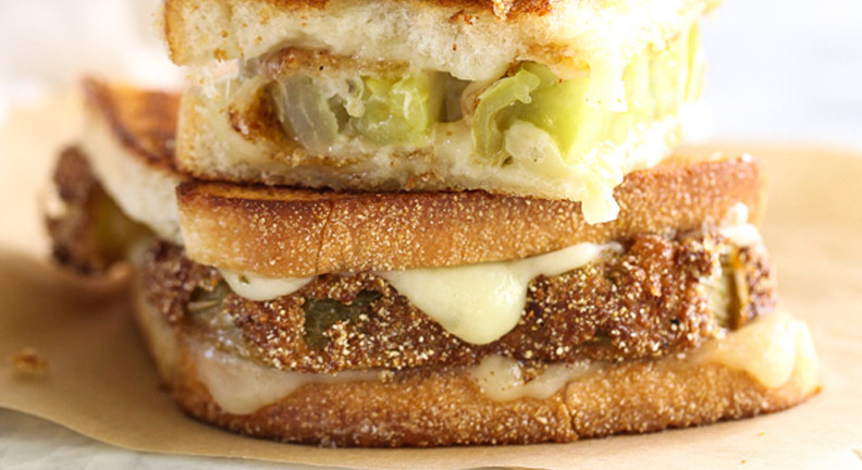 Fried Green Tomatoes Grilled Cheese