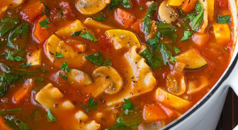 Vegetable Lasagna Soup